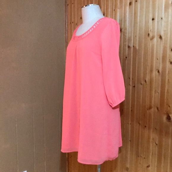 NWT Kori Coral Long Sleeve Small Boutique Dress - Picture 3 of 8
